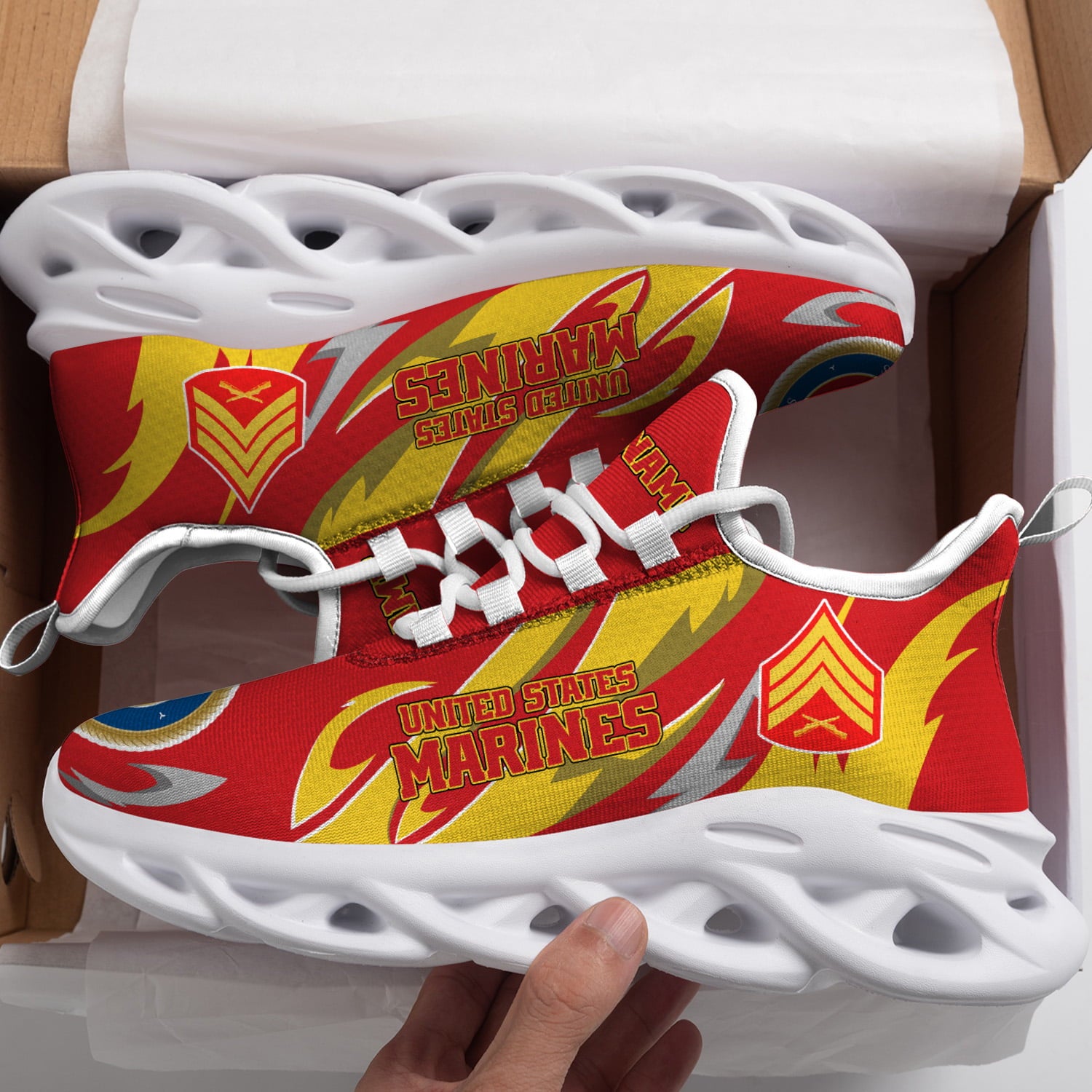 Ideafootwear US Marine Corps Max Soul Shoes Sneakers For Men And Women