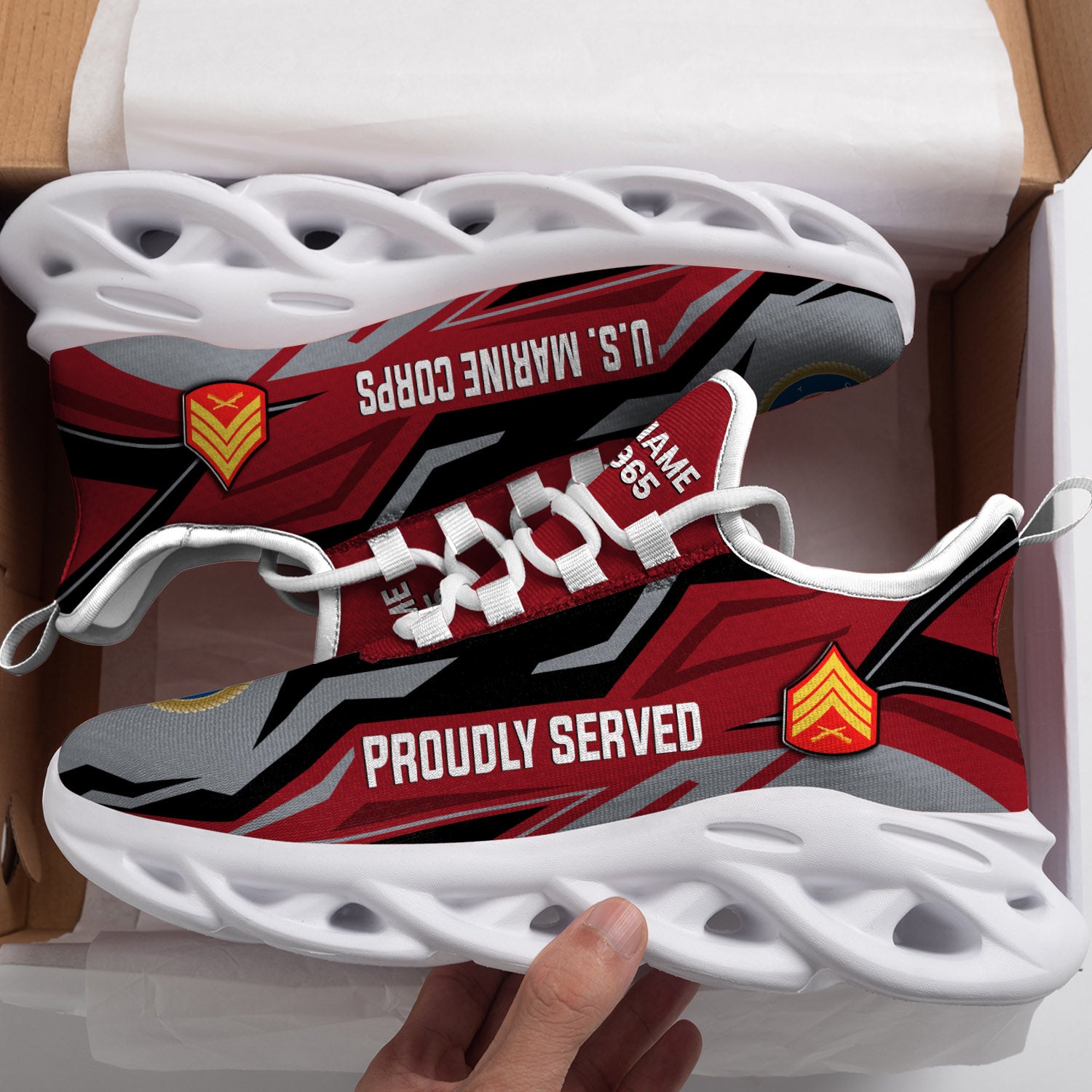 Ideafootwear US Marine Corps Max Soul Shoes Sneakers For Men And Women