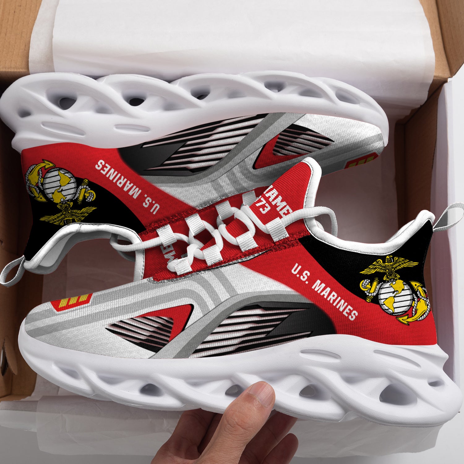 Ideafootwear US Marine Corps Max Soul Shoes Sneakers For Men And Women