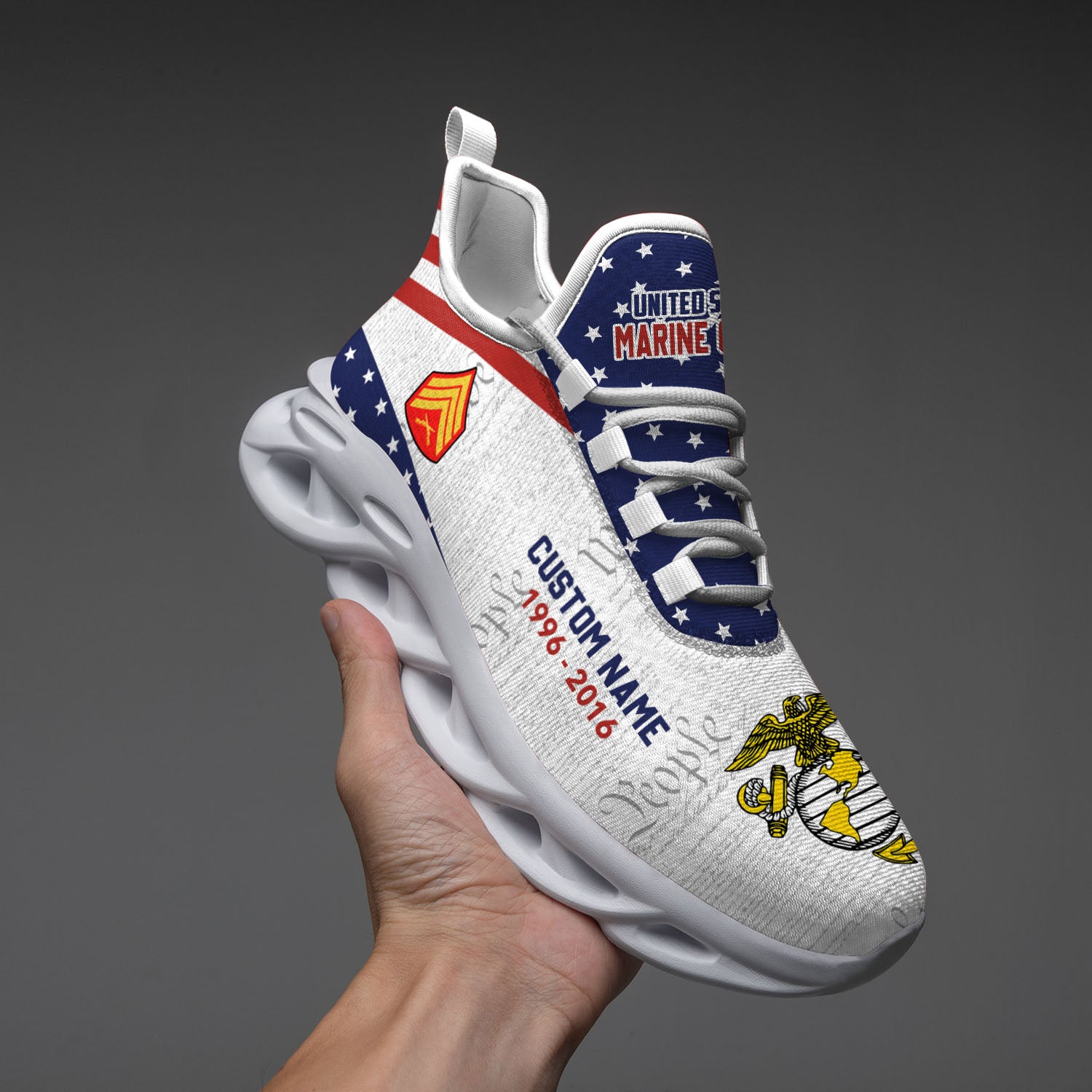 Ideafootwear US Marine Corps Max Soul Shoes Sneakers For Men And Women