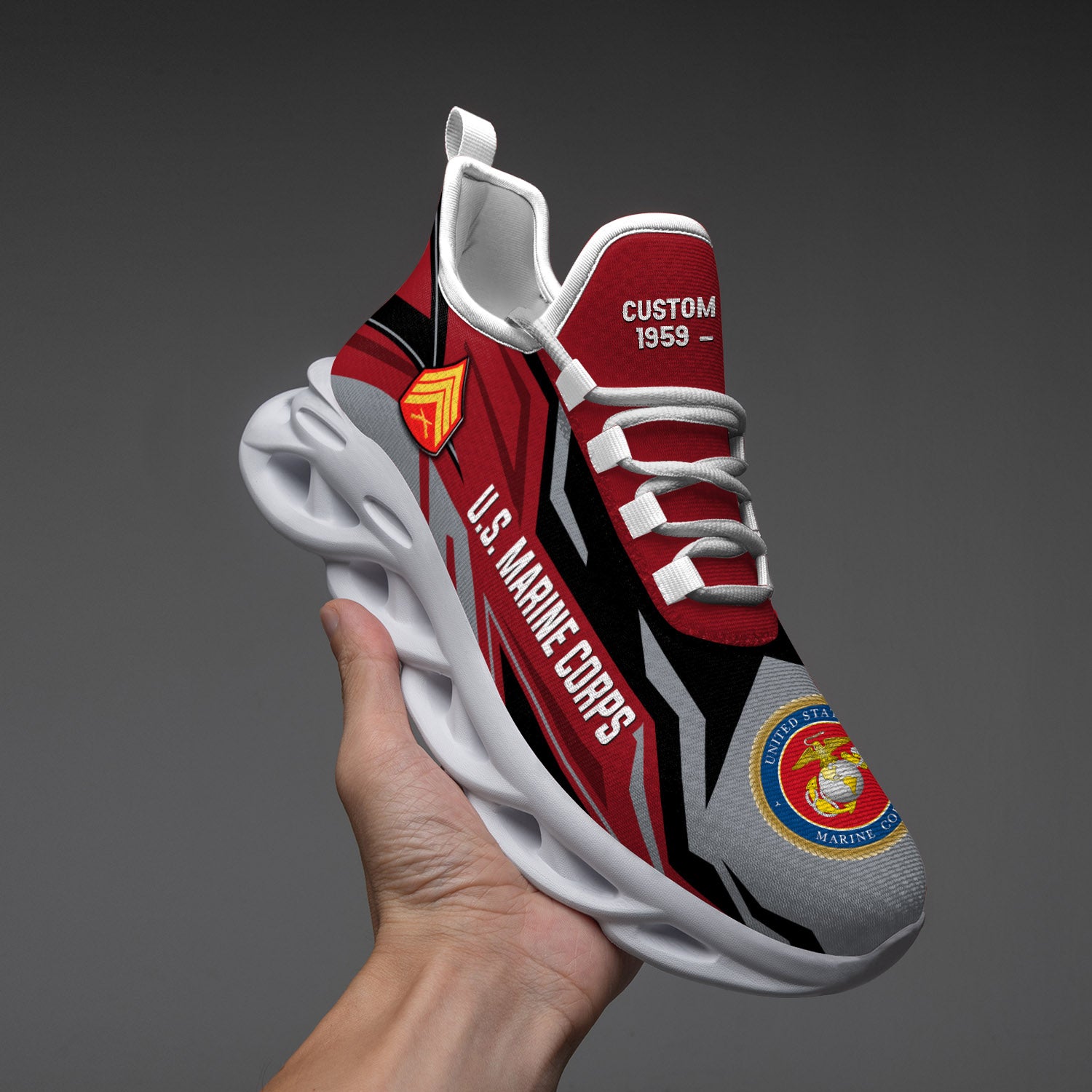 Ideafootwear US Marine Corps Max Soul Shoes Sneakers For Men And Women