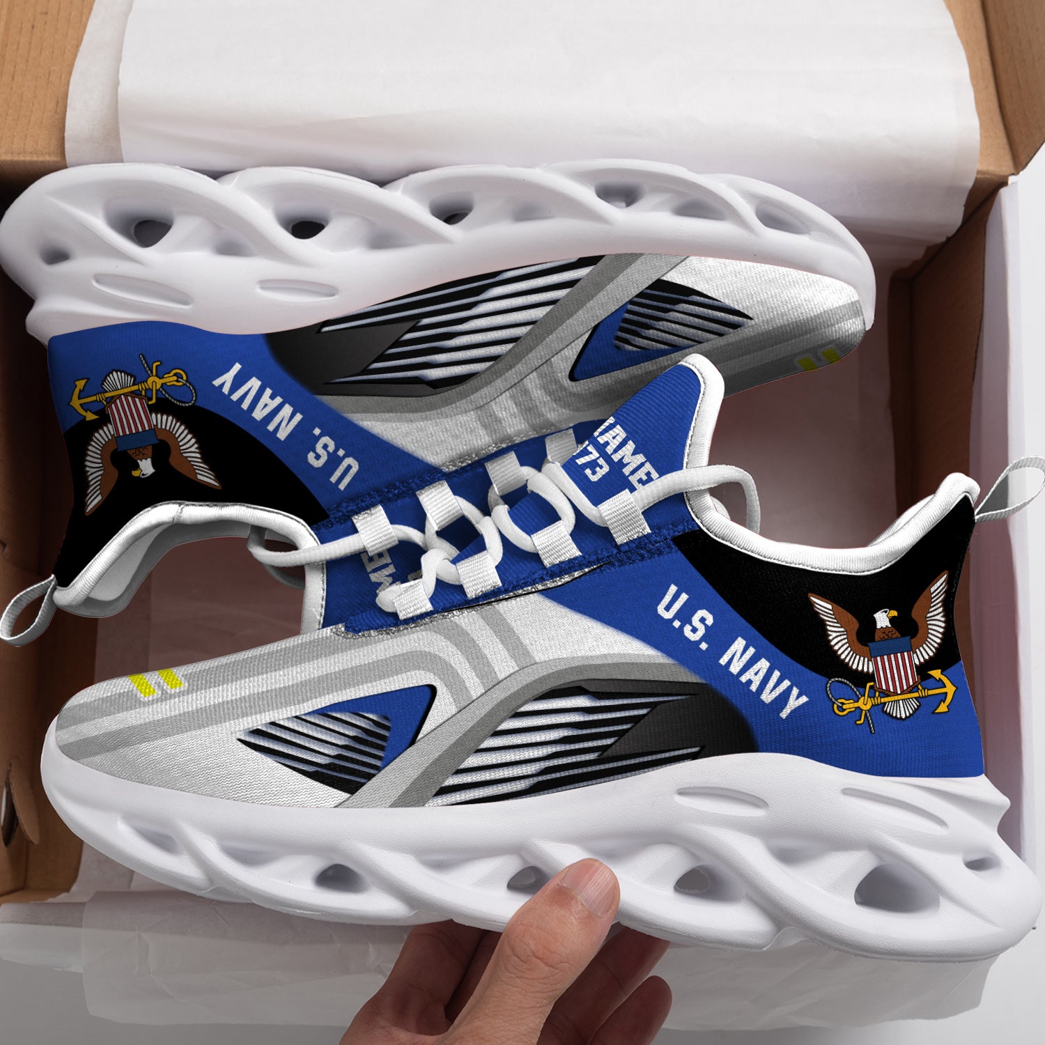 Ideafootwear US Navy Max Soul Shoes Sneakers For Men And Women