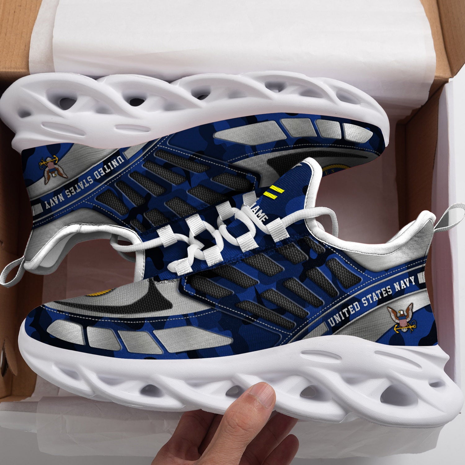 Ideafootwear US Navy Max Soul Shoes Sneakers For Men And Women