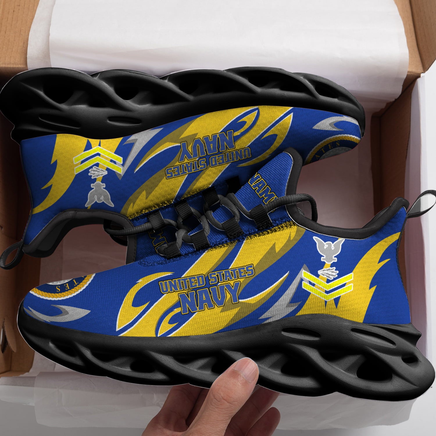 Ideafootwear US Navy Max Soul Shoes Sneakers For Men And Women
