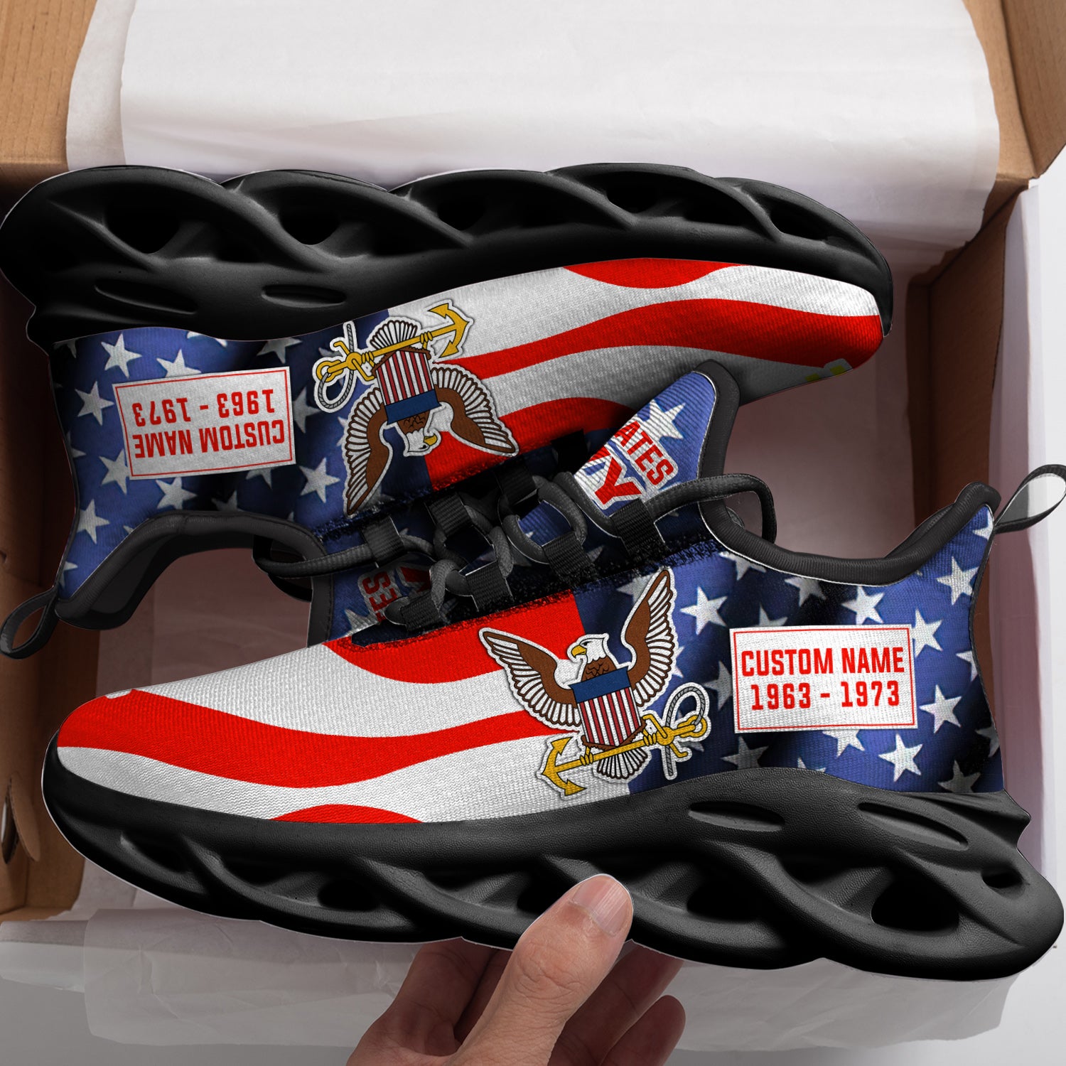 Ideafootwear US Navy Max Soul Shoes Sneakers For Men And Women