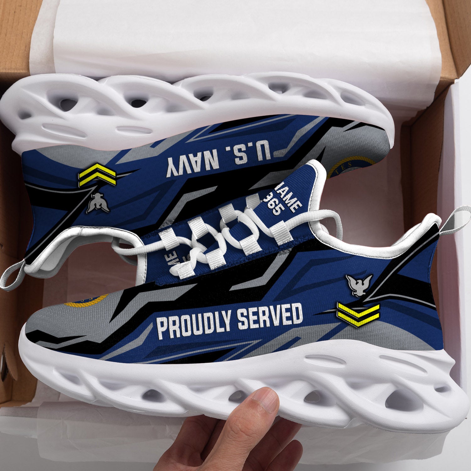 Ideafootwear US Navy Max Soul Shoes Sneakers For Men And Women