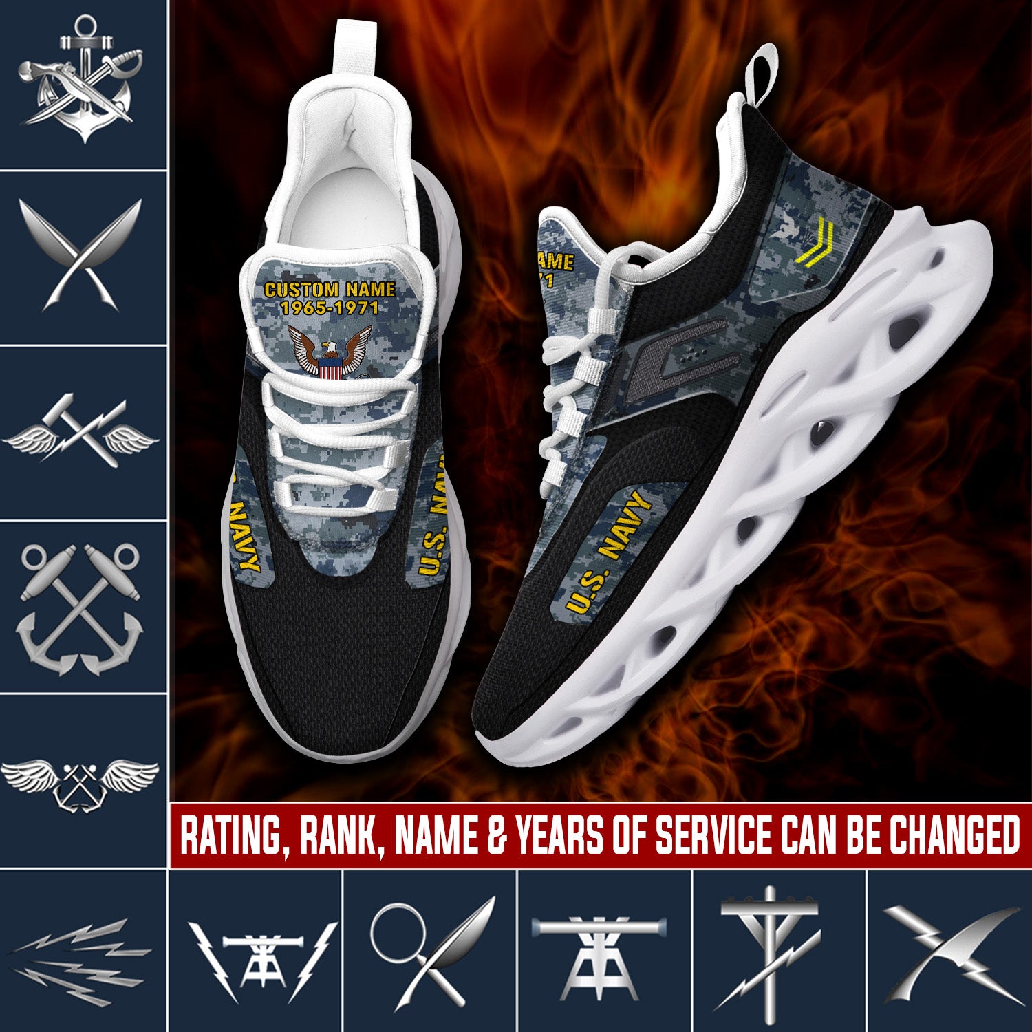 Ideafootwear US Navy Max Soul Shoes Sneakers For Men And Women
