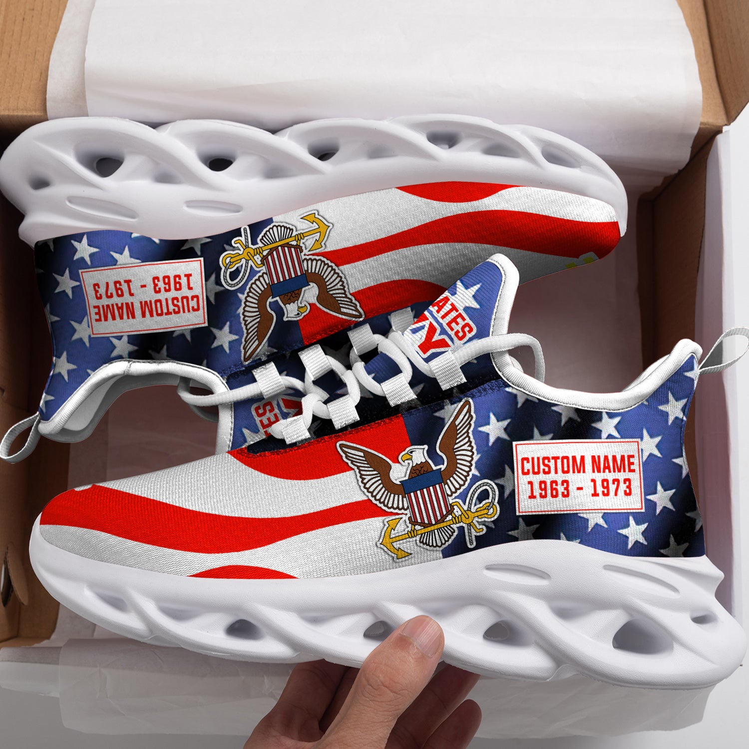 Ideafootwear US Navy Max Soul Shoes Sneakers For Men And Women