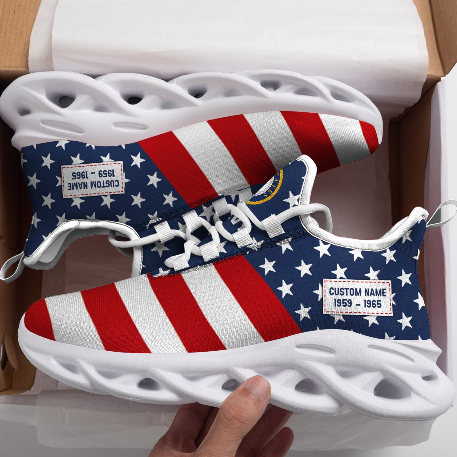Ideafootwear US Navy Max Soul Shoes Sneakers For Men And Women