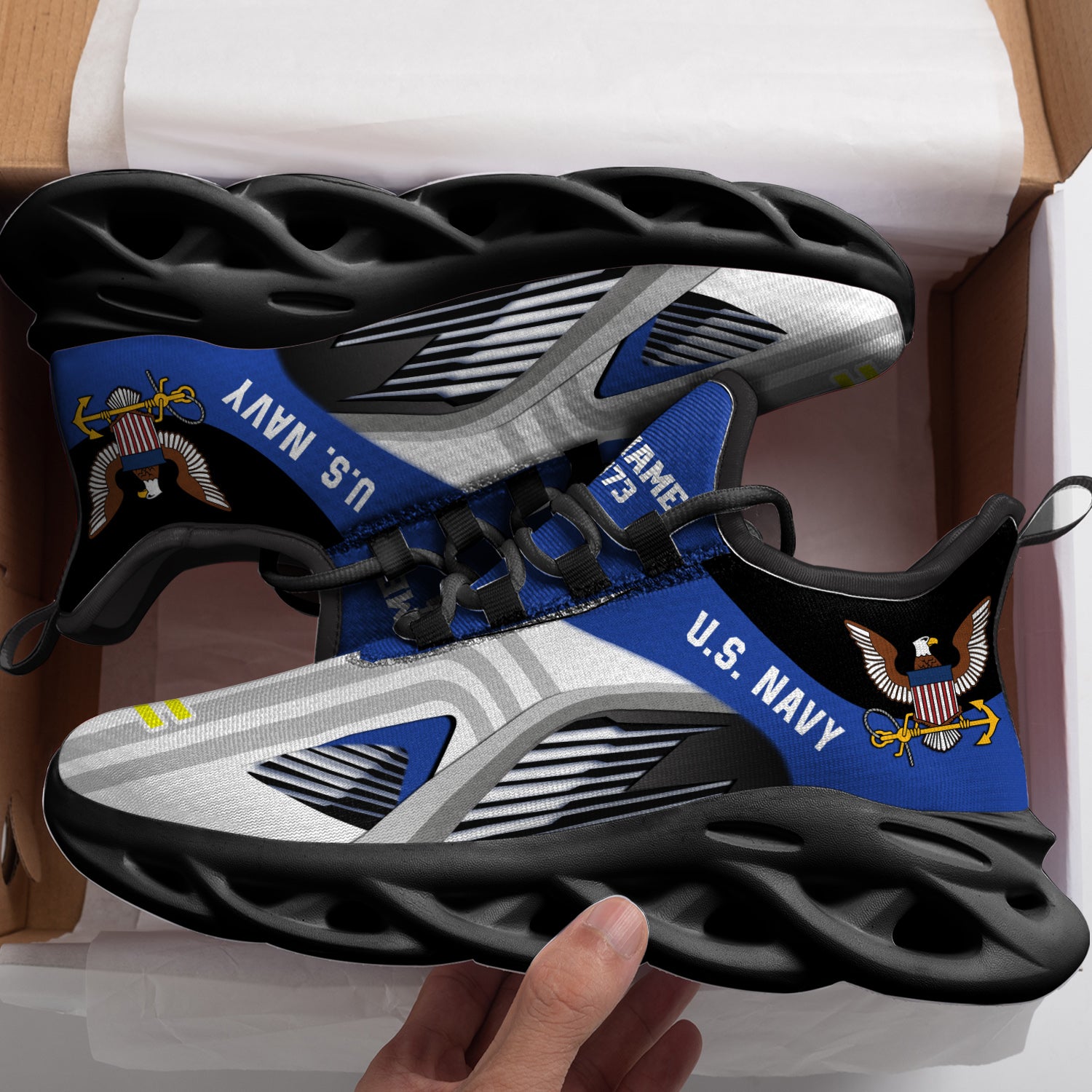 Ideafootwear US Navy Max Soul Shoes Sneakers For Men And Women