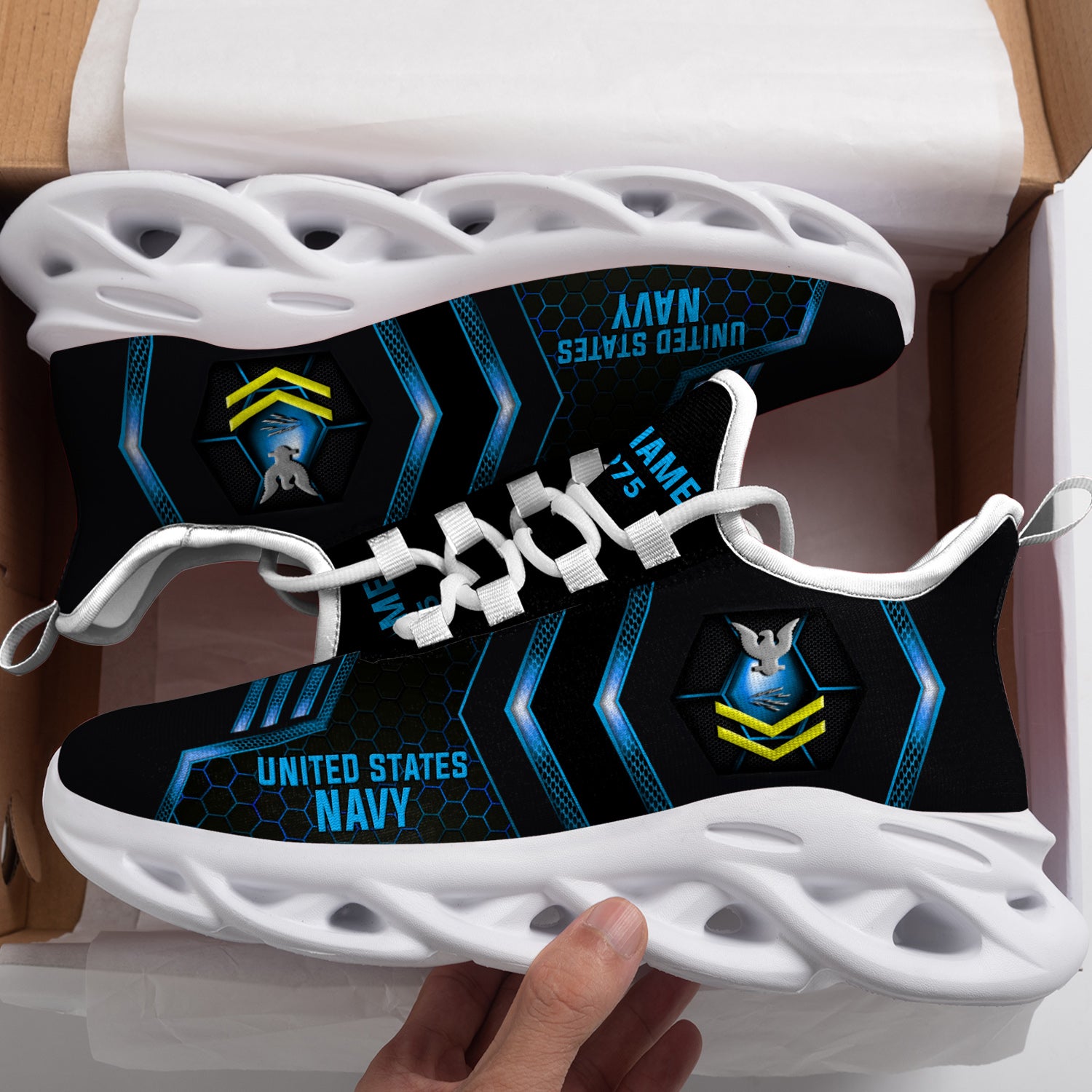 Ideafootwear US Navy Max Soul Shoes Sneakers For Men And Women