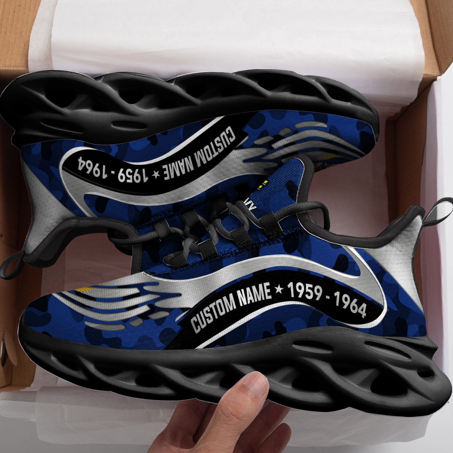 Ideafootwear US Navy Max Soul Shoes Sneakers For Men And Women
