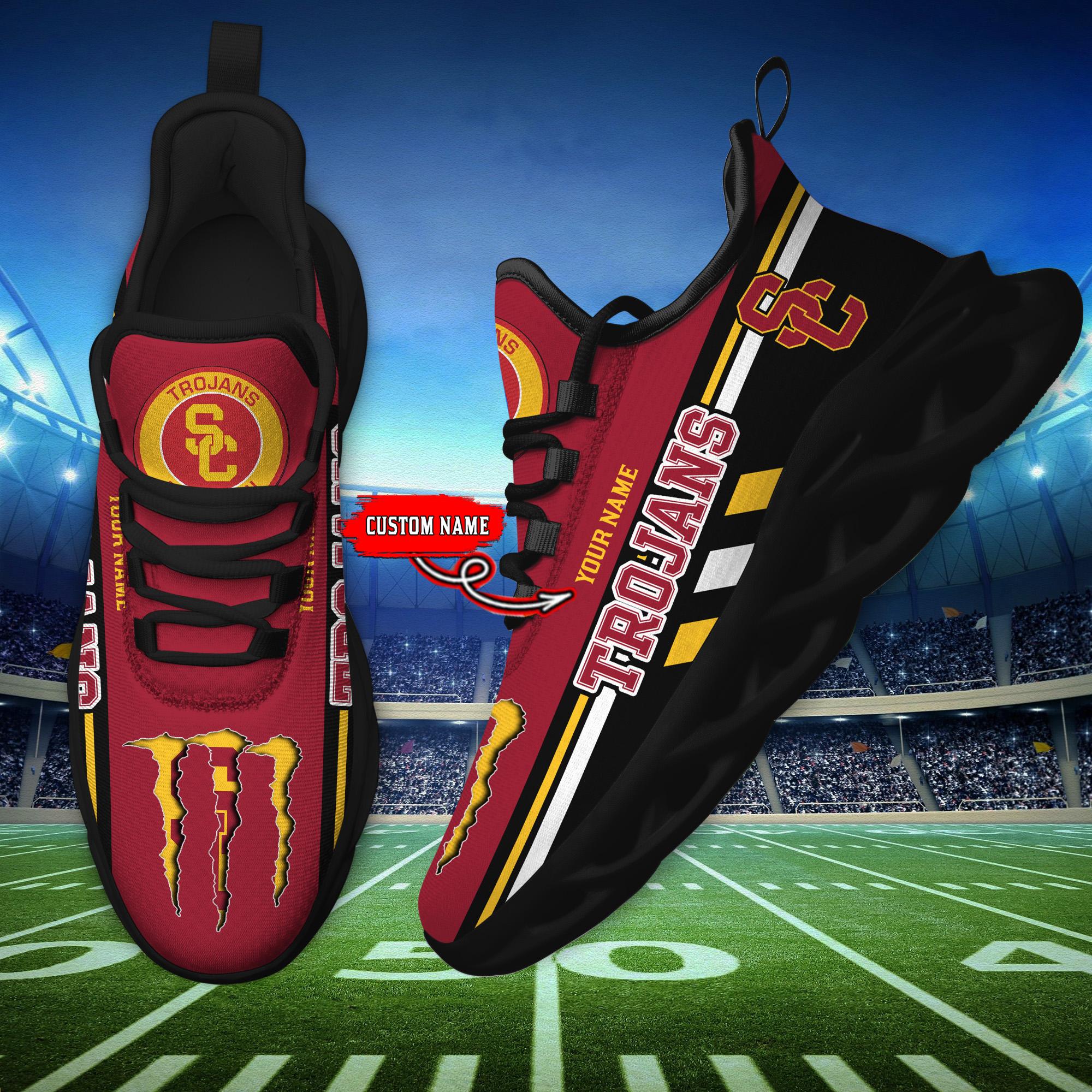 Ideafootwear USC Trojans Max Soul Shoes Sneakers For Men And Women
