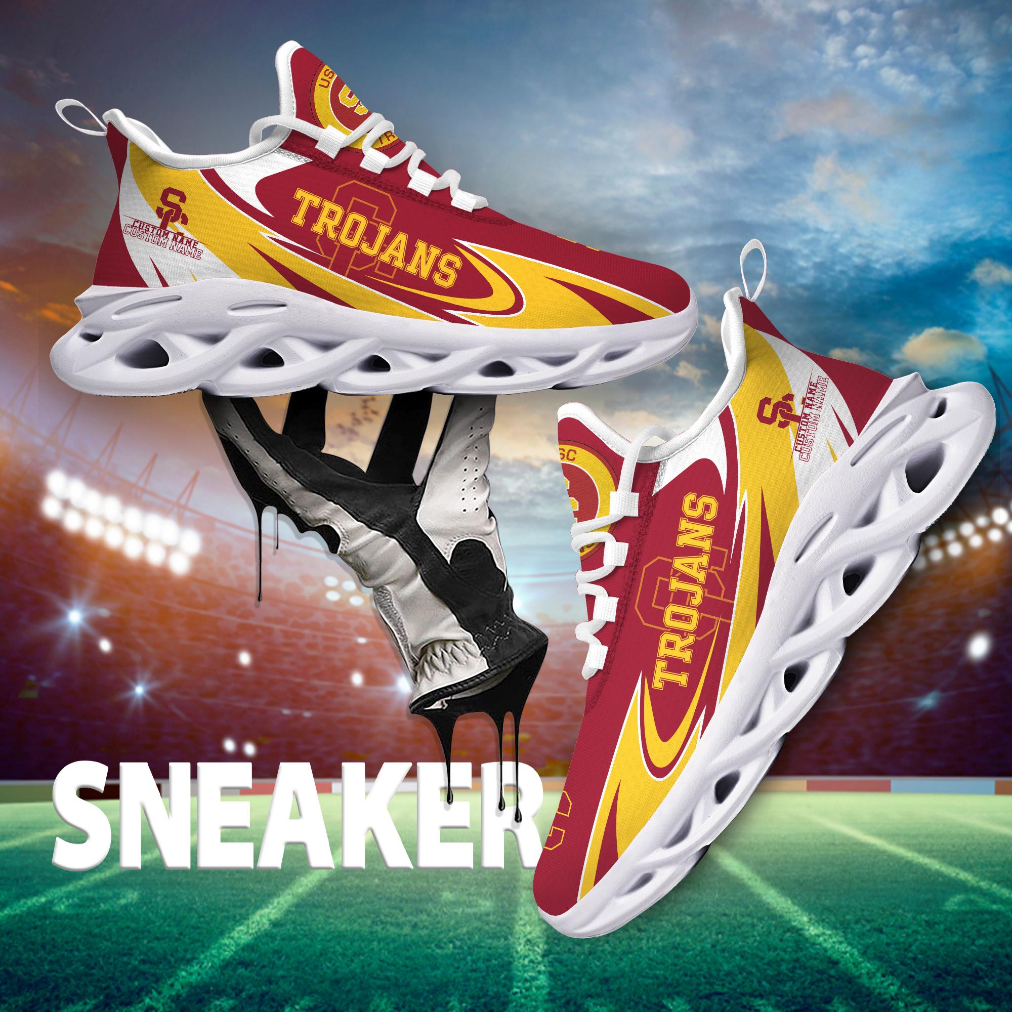 Ideafootwear USC Trojans Max Soul Shoes Sneakers For Men And Women