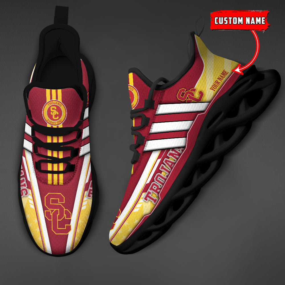 Ideafootwear USC Trojans Max Soul Shoes Sneakers For Men And Women