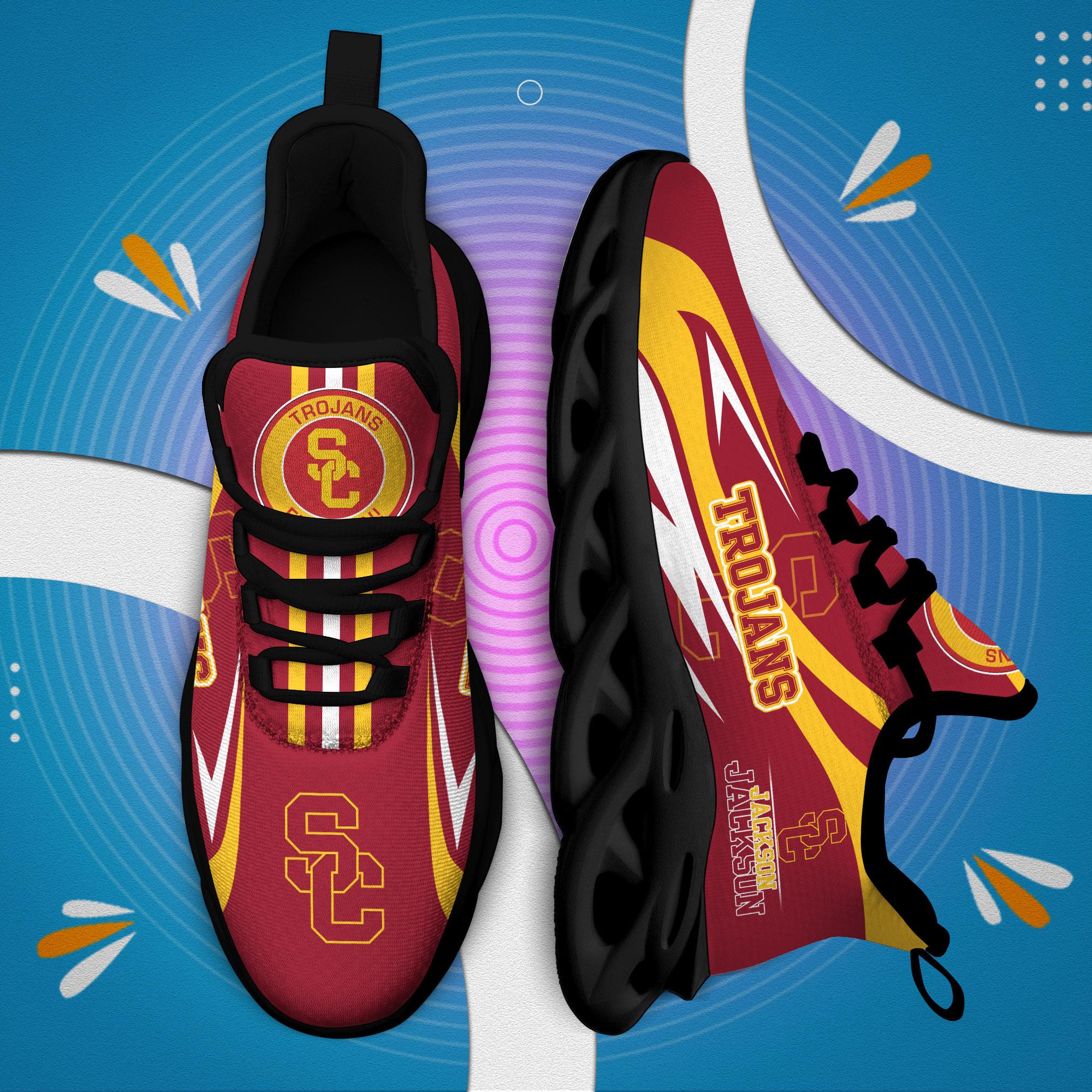 Ideafootwear USC Trojans Max Soul Shoes Sneakers For Men And Women