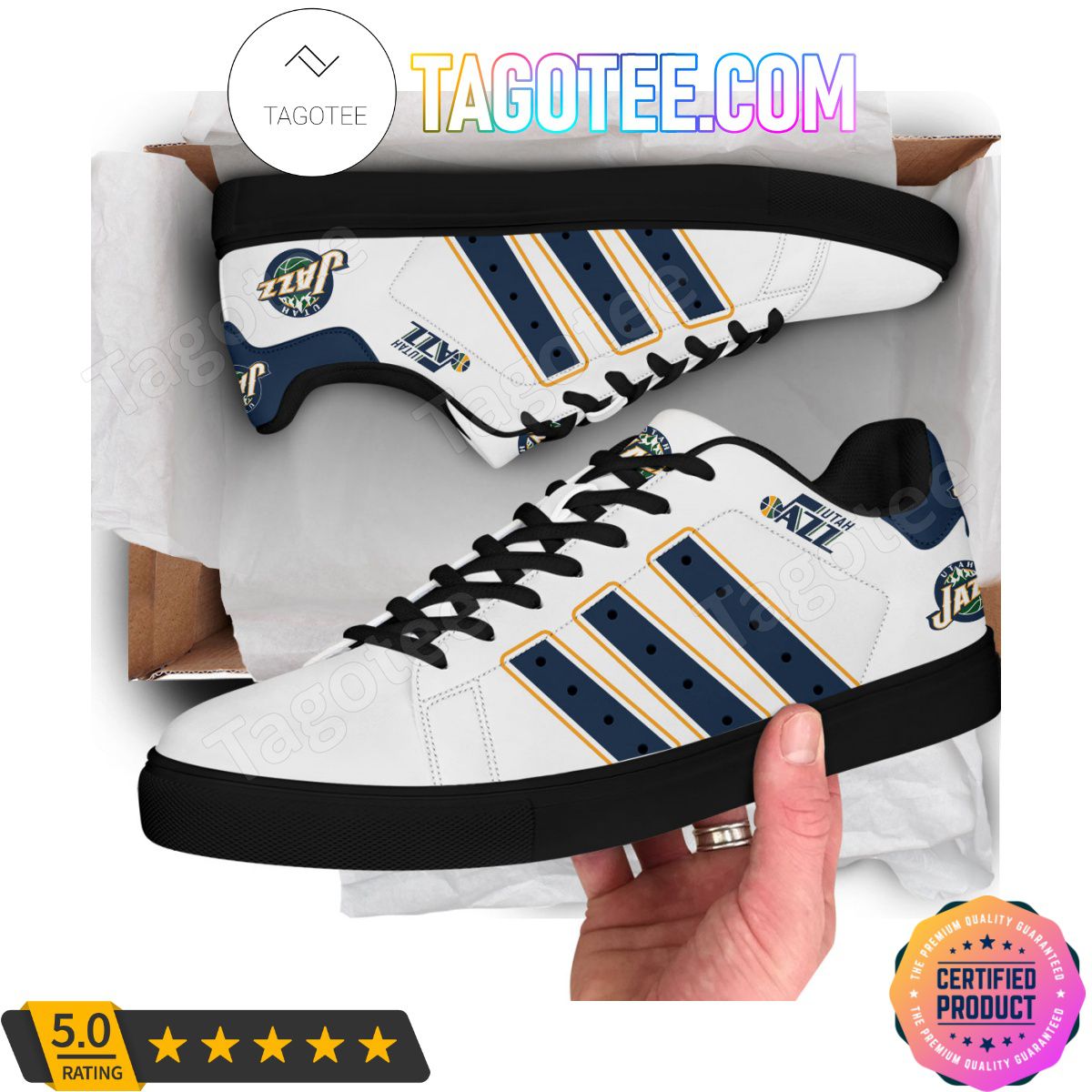 Ideafootwear Utah Jazz Skate Stan Shoes Sneakes For Men And Women