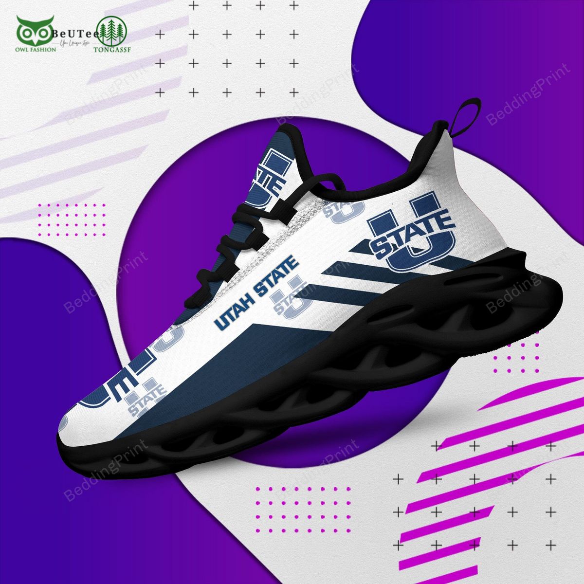 Ideafootwear Utah State Aggies Max Soul Shoes Sneakers For Men And Women
