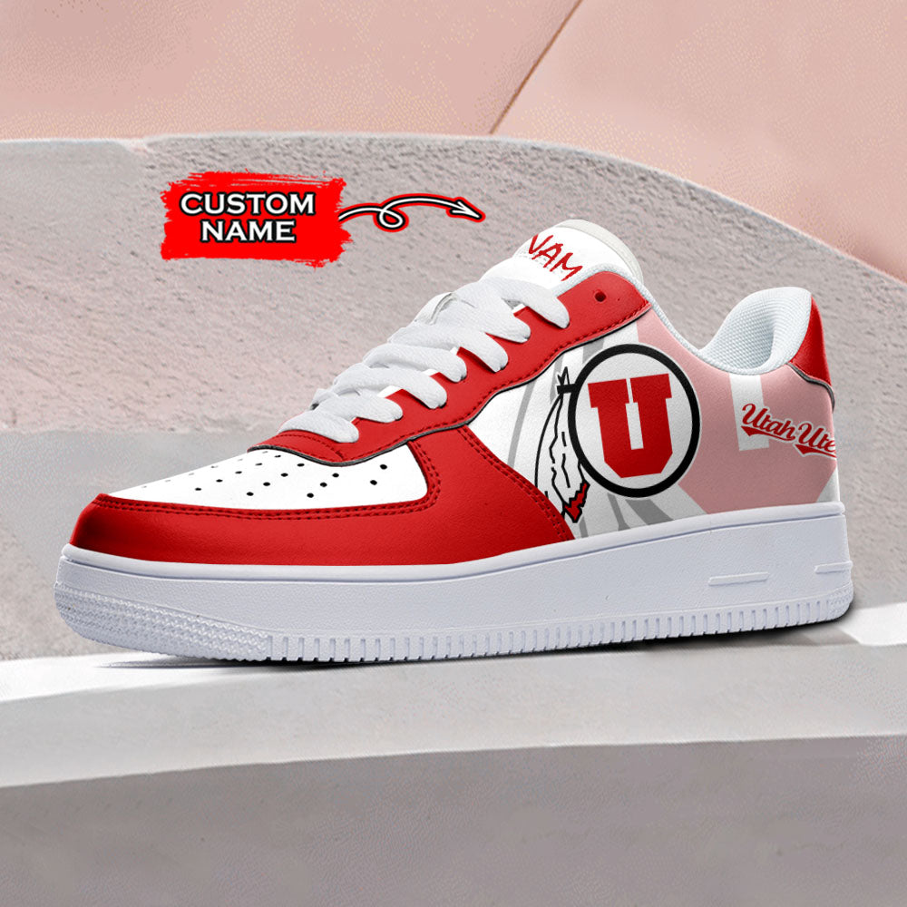 Ideafootwear Utah Utes NCAA Air Low-Top Sneakers Shoes For Men And Women