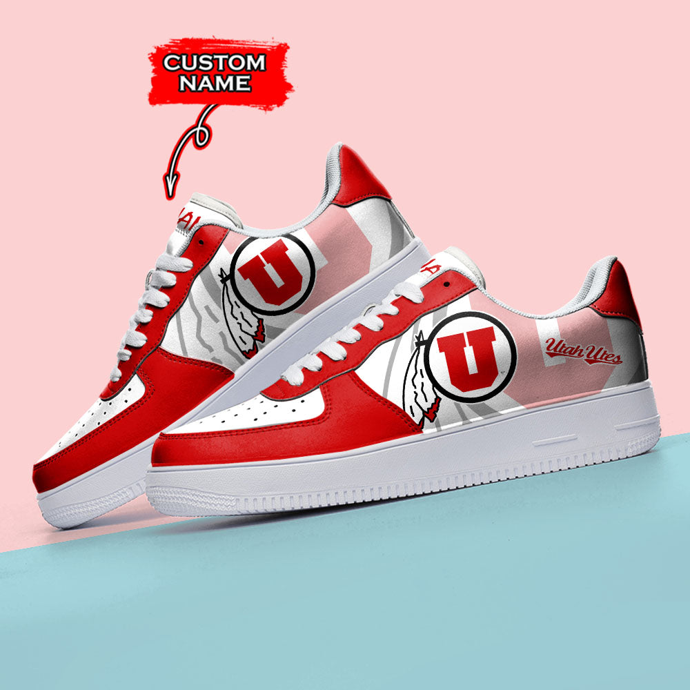 Ideafootwear Utah Utes NCAA Air Low-Top Sneakers Shoes For Men And Women