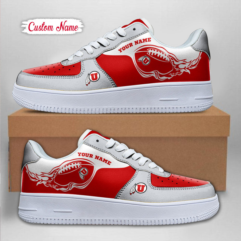 Ideafootwear Utah Utes NCAA Air Low-Top Sneakers Shoes For Men And Women