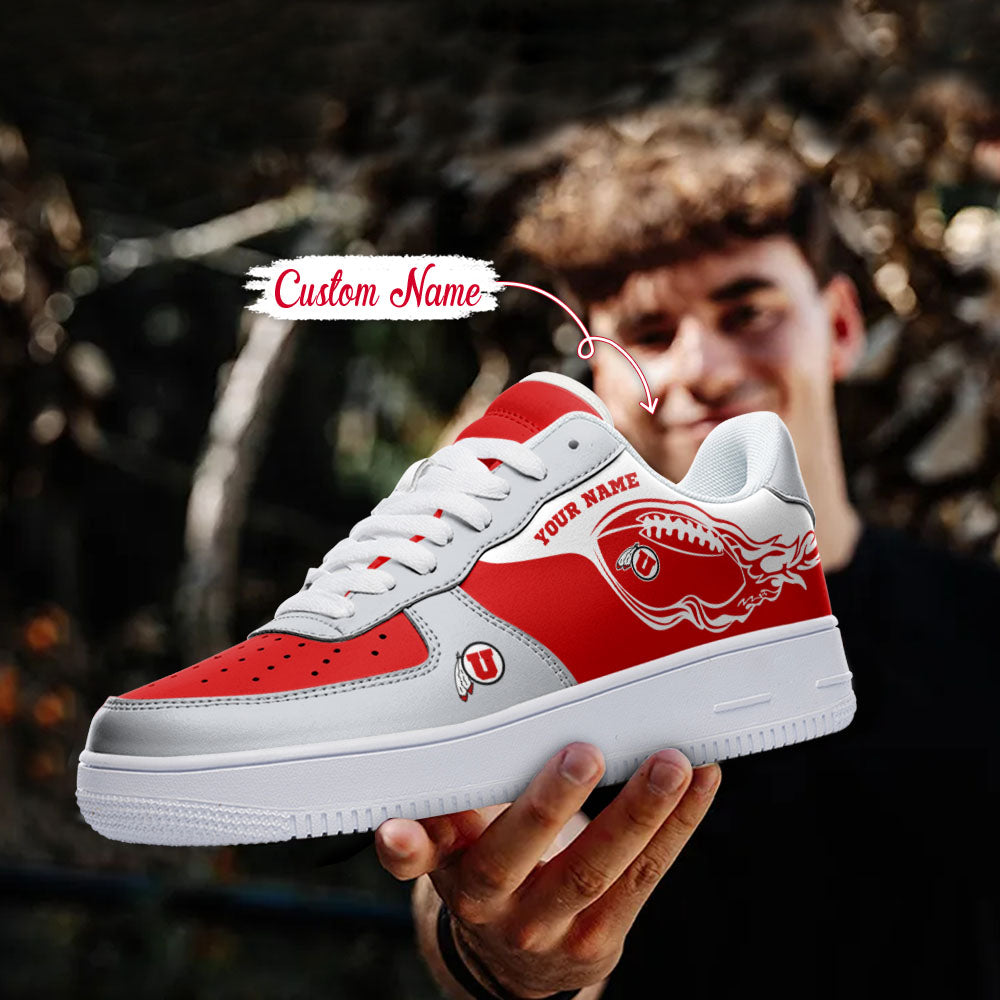 Ideafootwear Utah Utes NCAA Air Low-Top Sneakers Shoes For Men And Women