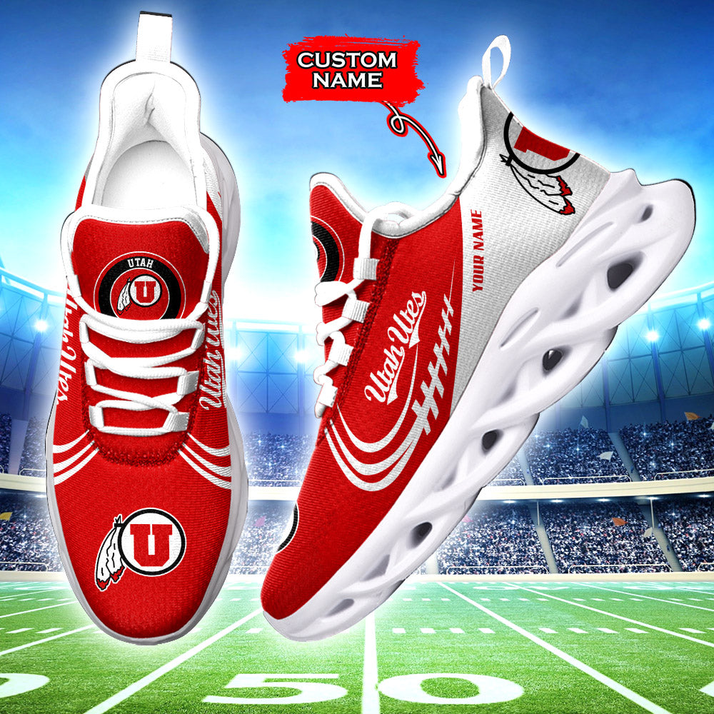 Ideafootwear Utah Utes NCAA Max Soul Shoes Sneakers For Men And Women