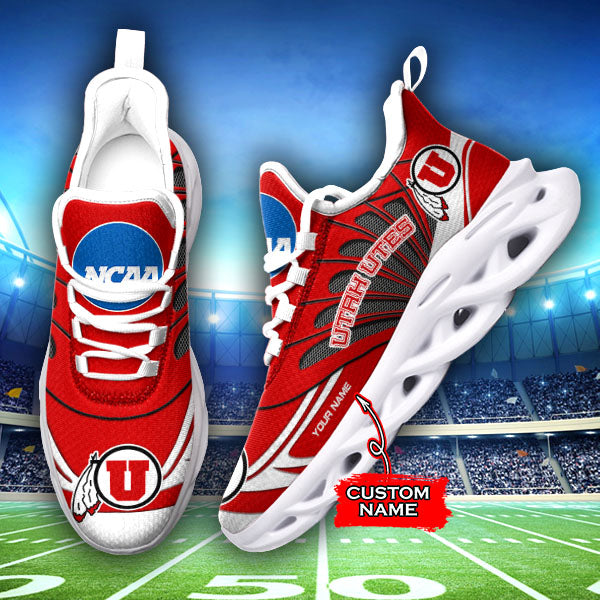 Ideafootwear Utah Utes NCAA Max Soul Shoes Sneakers For Men And Women