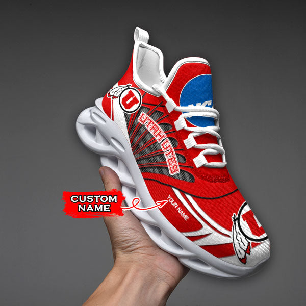 Ideafootwear Utah Utes NCAA Max Soul Shoes Sneakers For Men And Women