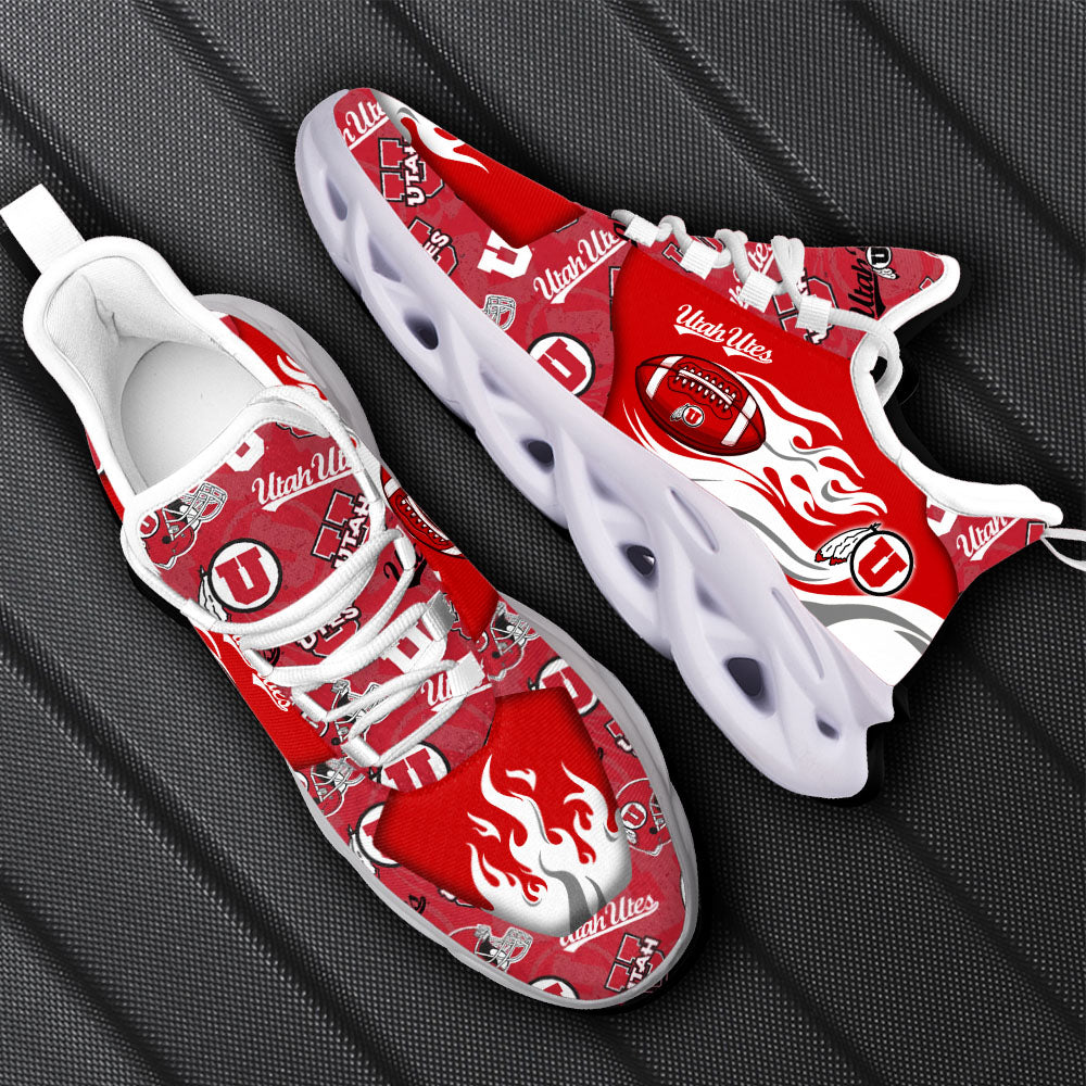 Ideafootwear Utah Utes NCAA Max Soul Shoes Sneakers For Men And Women