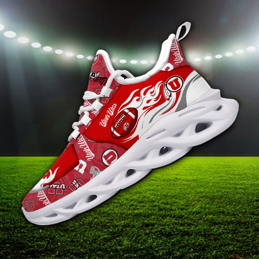 Ideafootwear Utah Utes NCAA Max Soul Shoes Sneakers For Men And Women