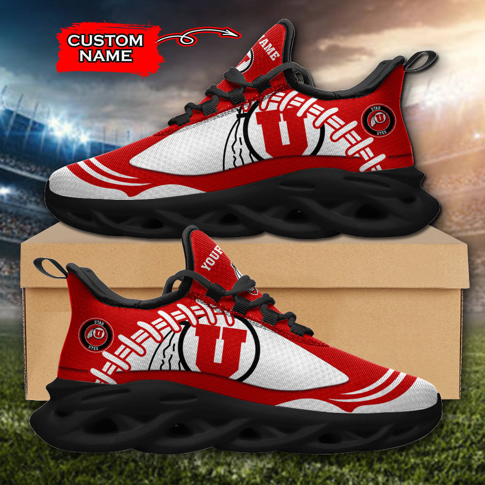 Ideafootwear Utah Utes NCAA Max Soul Shoes Sneakers For Men And Women