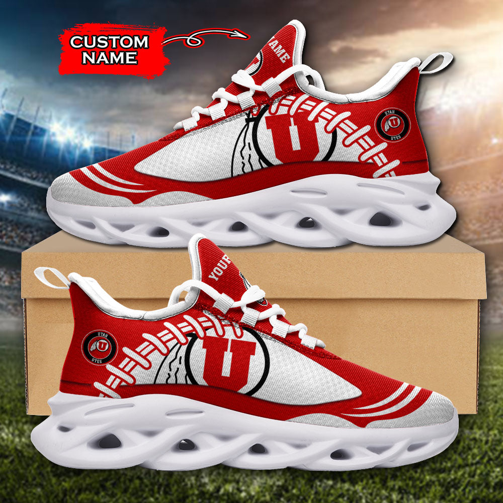 Ideafootwear Utah Utes NCAA Max Soul Shoes Sneakers For Men And Women