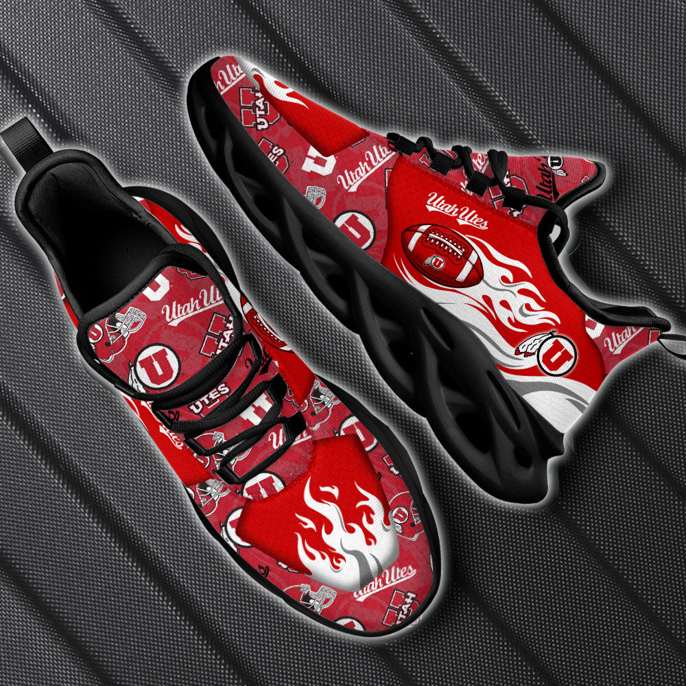 Ideafootwear Utah Utes NCAA Max Soul Shoes Sneakers For Men And Women