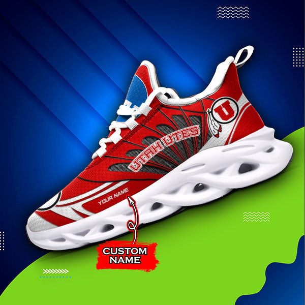 Ideafootwear Utah Utes NCAA Max Soul Shoes Sneakers For Men And Women
