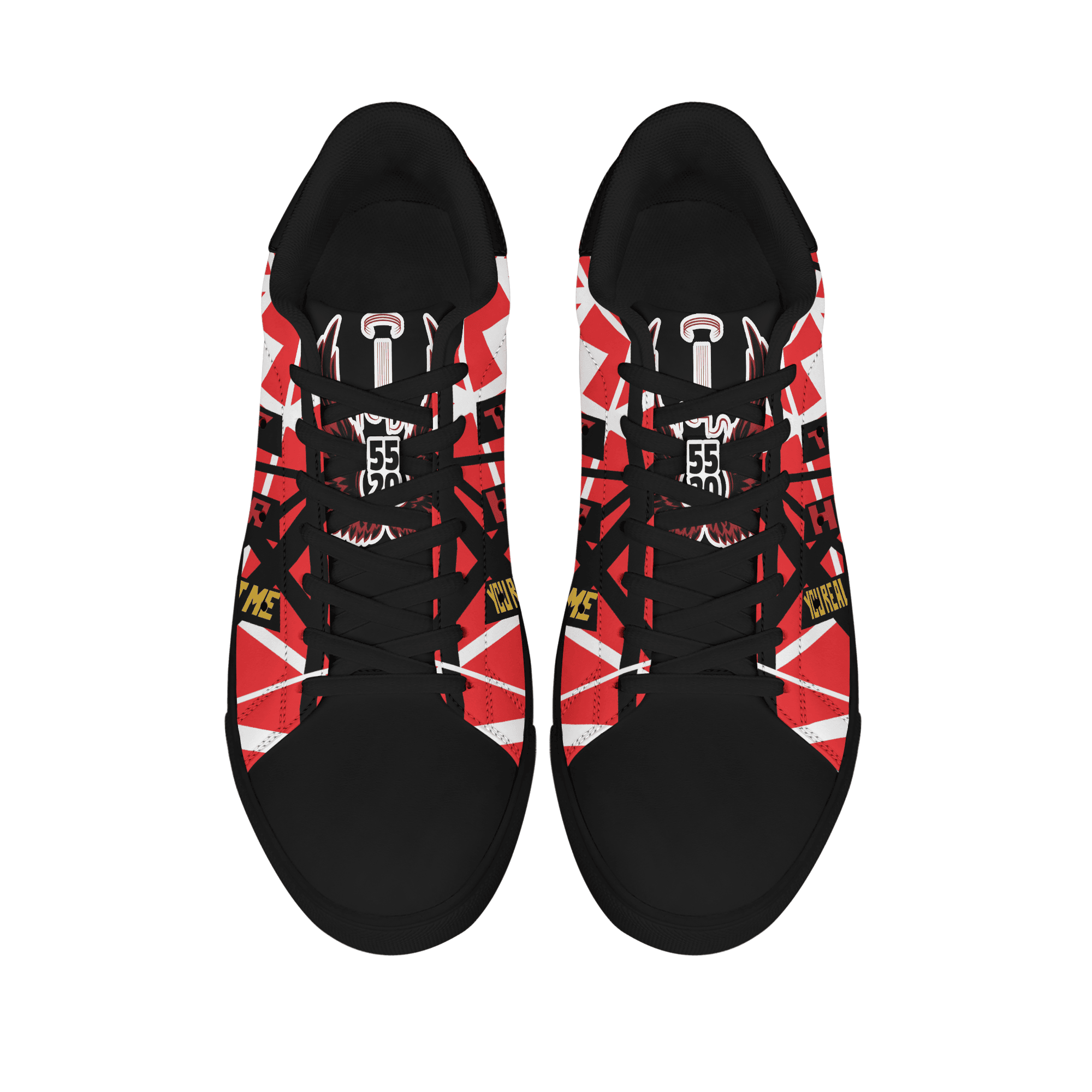 Ideafootwear Van Halen Air Low-Top Sneakers Shoes For Men And Women