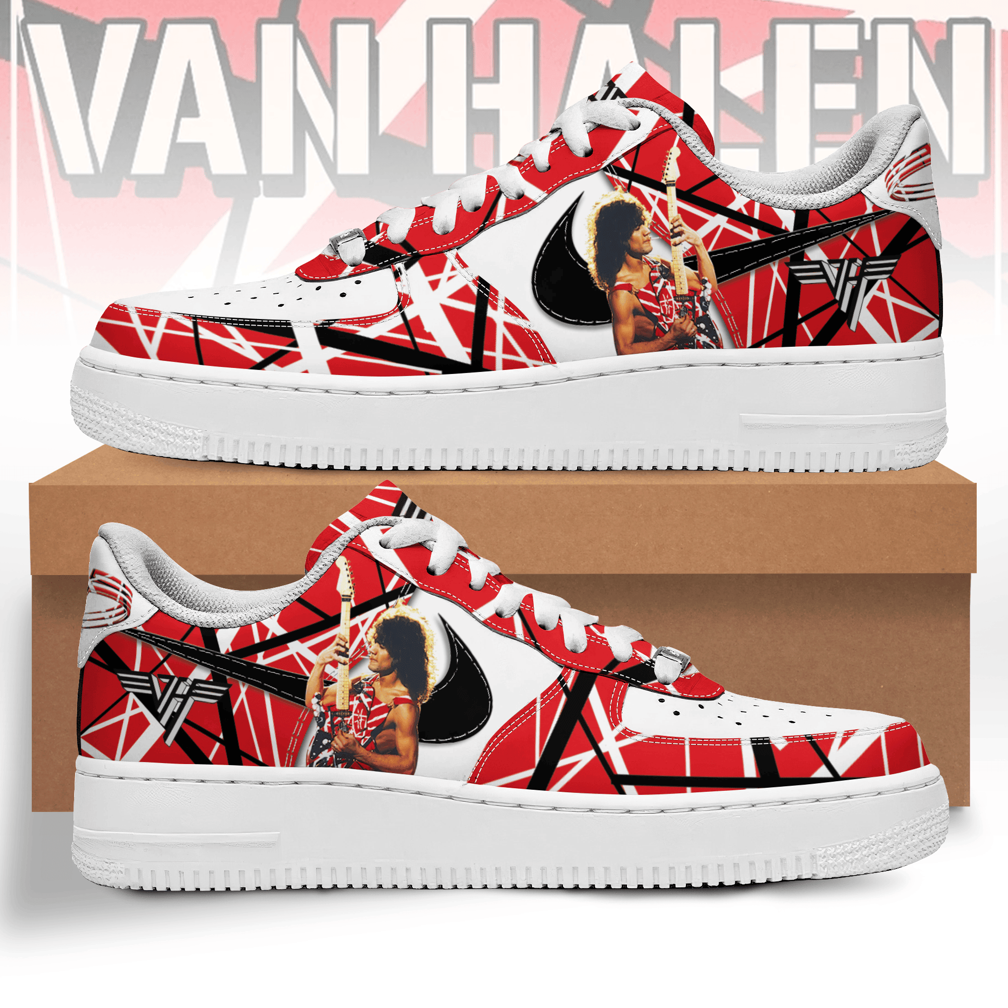 Ideafootwear Van Halen Air Low-Top Sneakers Shoes For Men And Women
