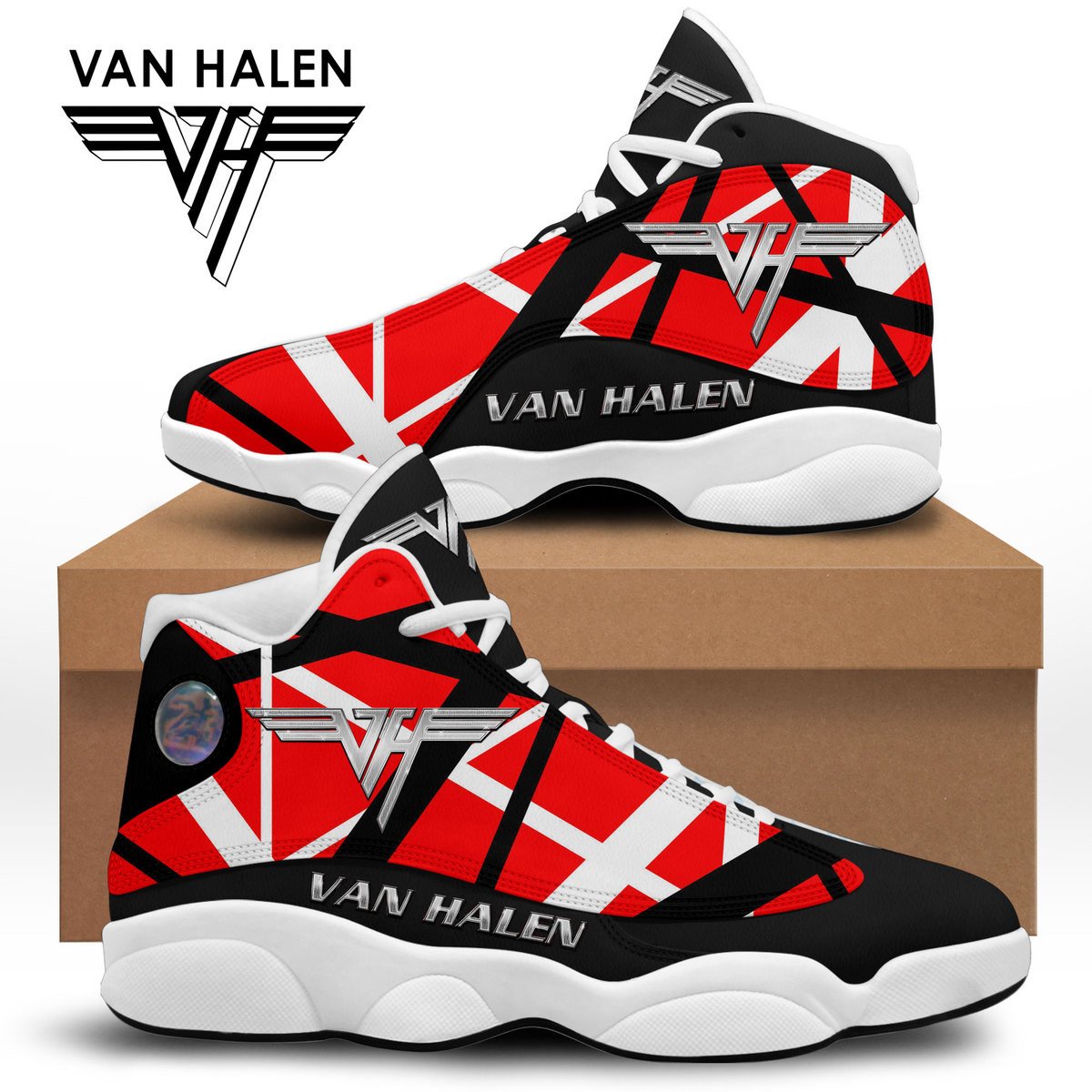 Ideafootwear Van Halen AJ13 Sneakers Shoes For Men And Women