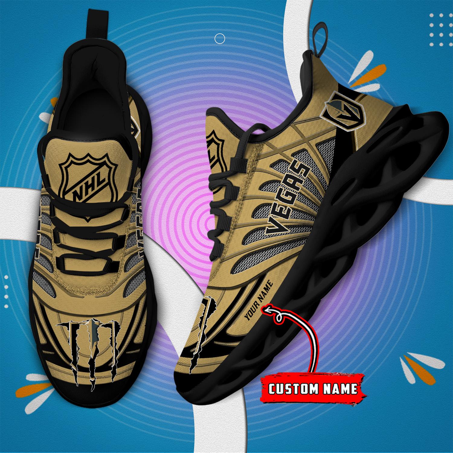 Ideafootwear Vegas Golden Knights Max Soul Shoes Sneakers For Men And Women