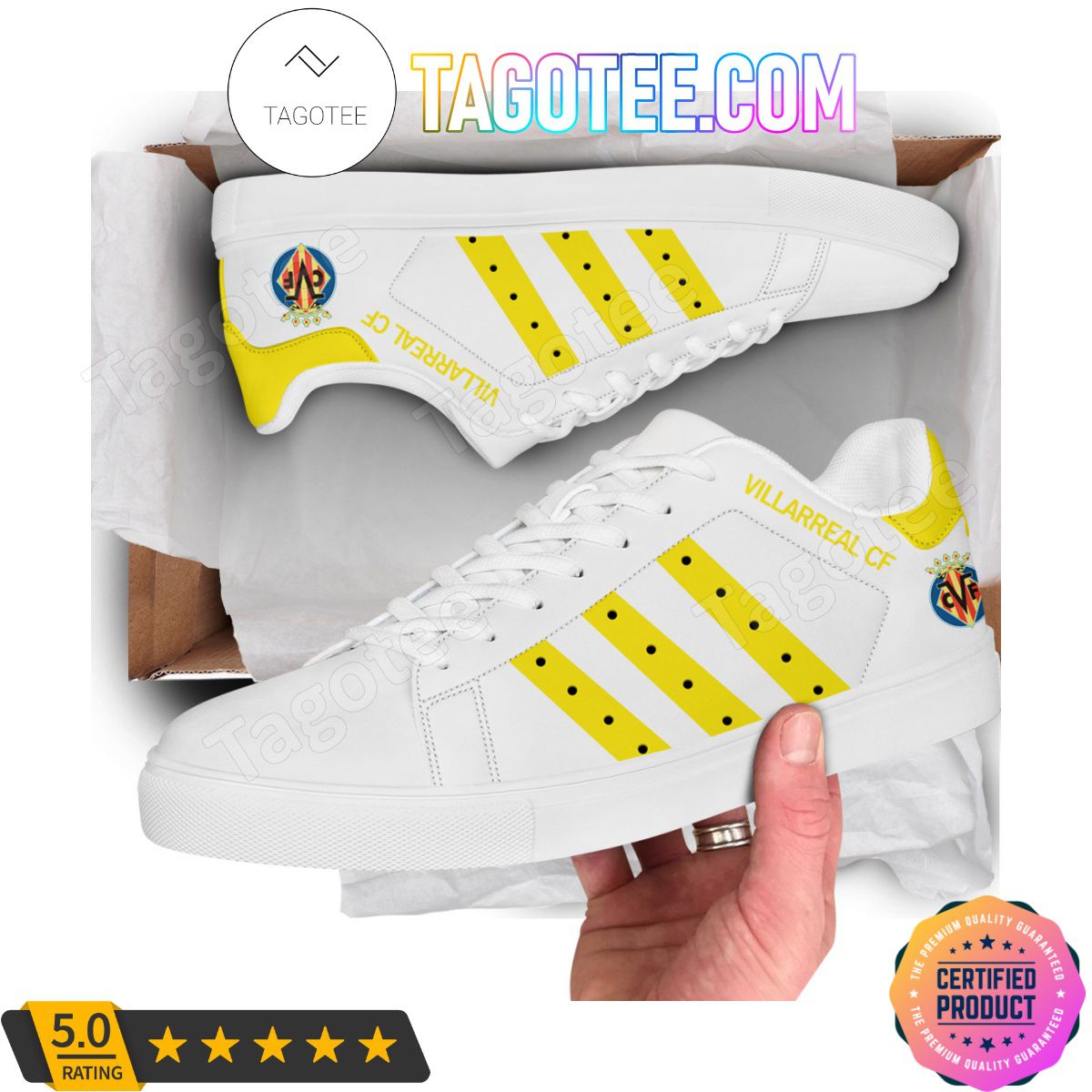 Ideafootwear Villarreal CF Skate Stan Shoes Sneakes For Men And Women