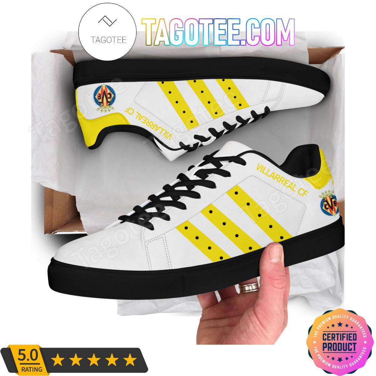 Ideafootwear Villarreal CF Skate Stan Shoes Sneakes For Men And Women