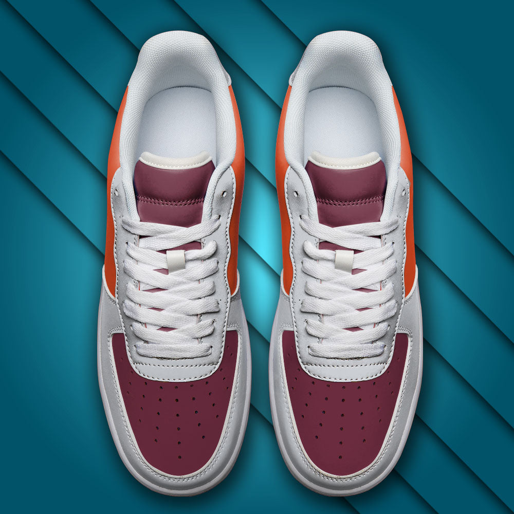 Ideafootwear Virginia Tech Hokies NCAA Air Low-Top Sneakers Shoes For Men And Women