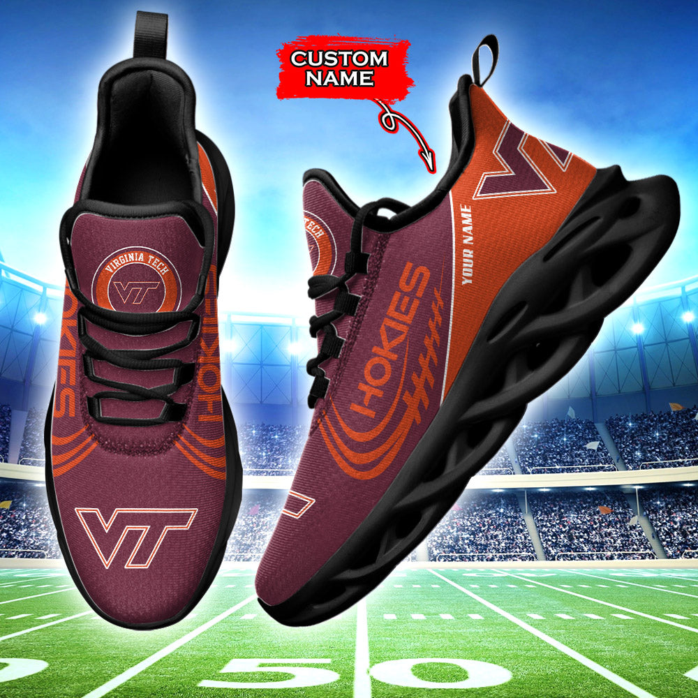 Ideafootwear Virginia Tech Hokies NCAA Max Soul Shoes Sneakers For Men And Women