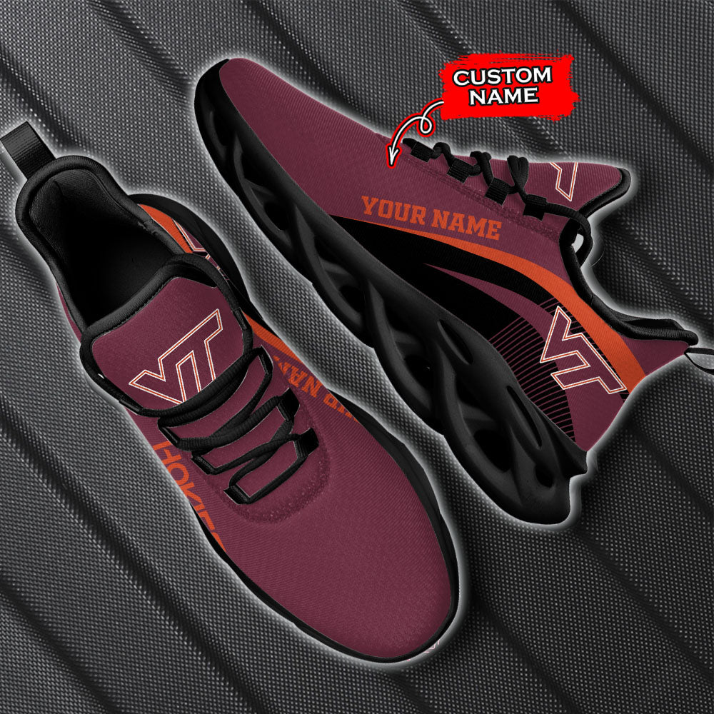 Ideafootwear Virginia Tech Hokies NCAA Max Soul Shoes Sneakers For Men And Women