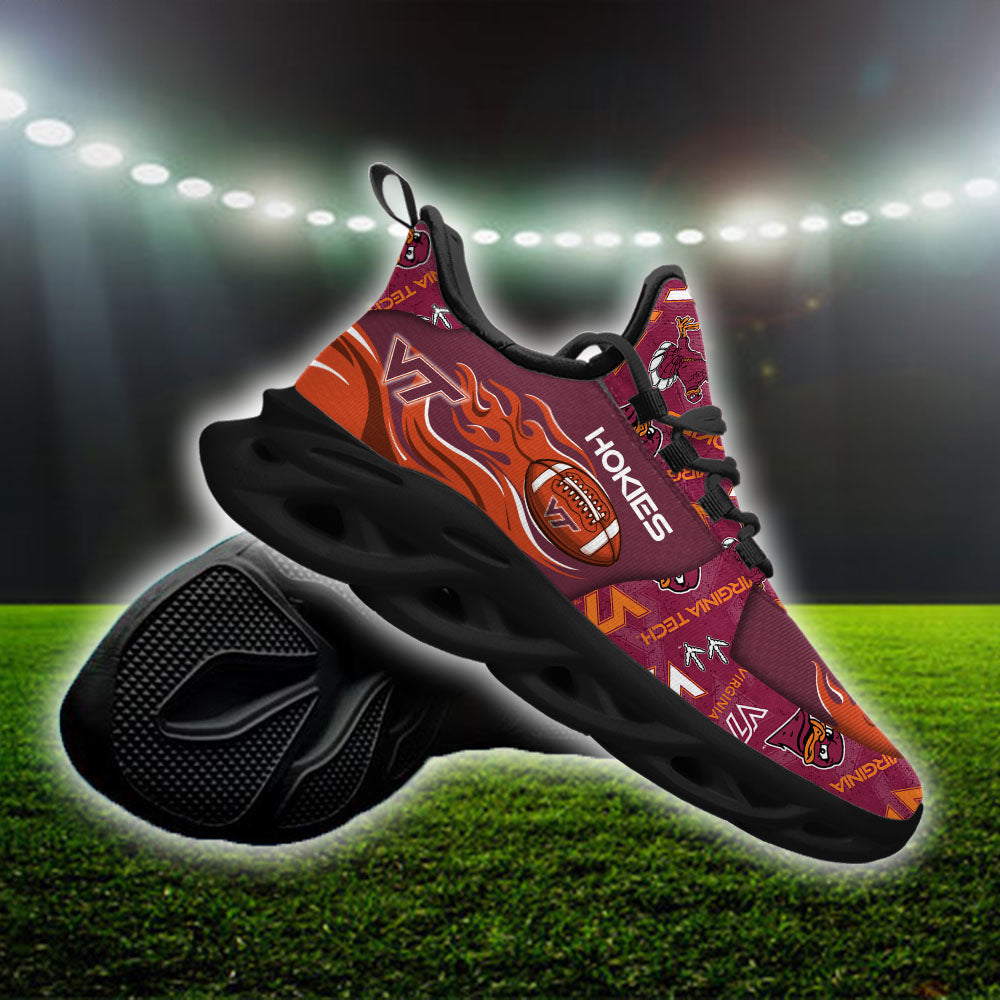Ideafootwear Virginia Tech Hokies NCAA Max Soul Shoes Sneakers For Men And Women