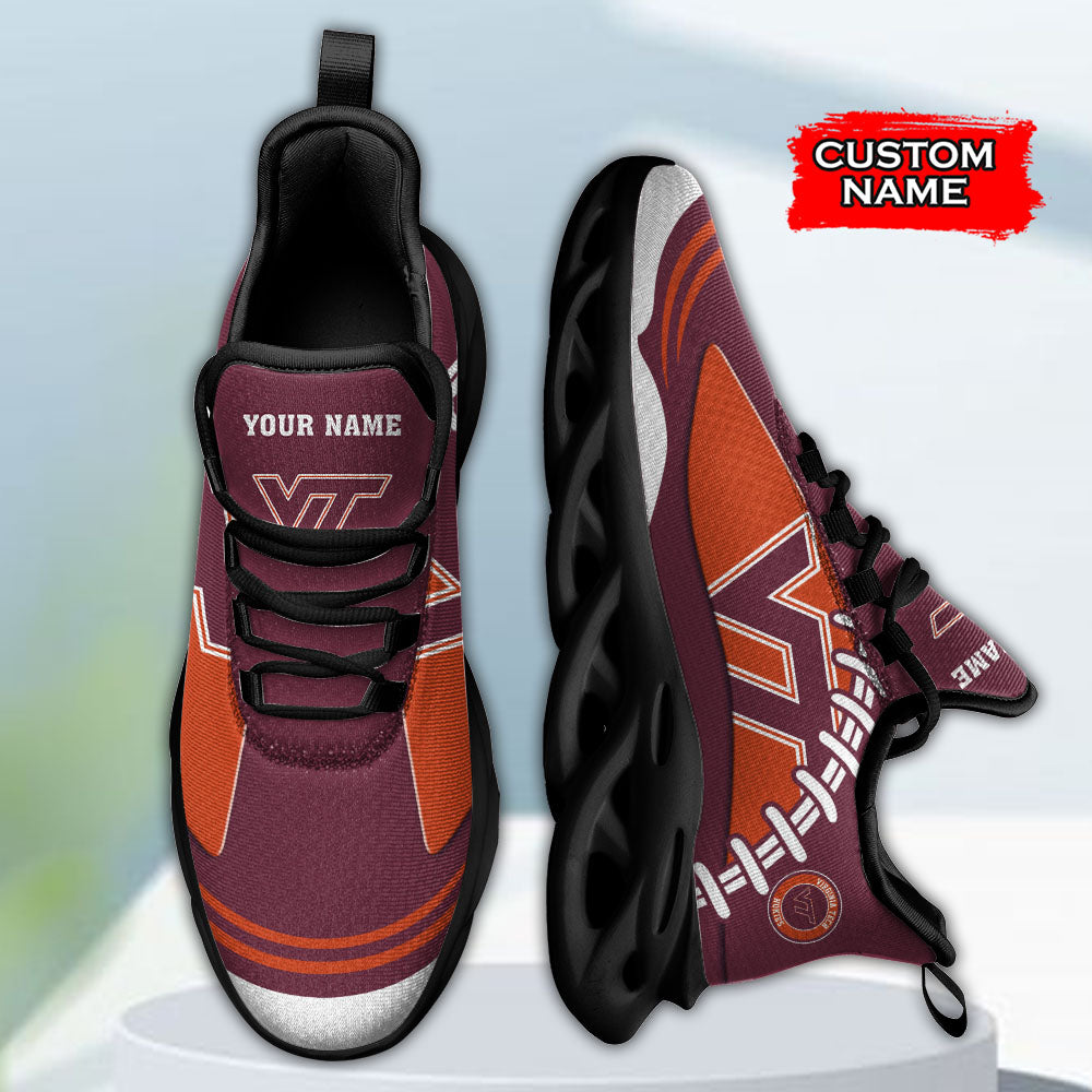 Ideafootwear Virginia Tech Hokies NCAA Max Soul Shoes Sneakers For Men And Women
