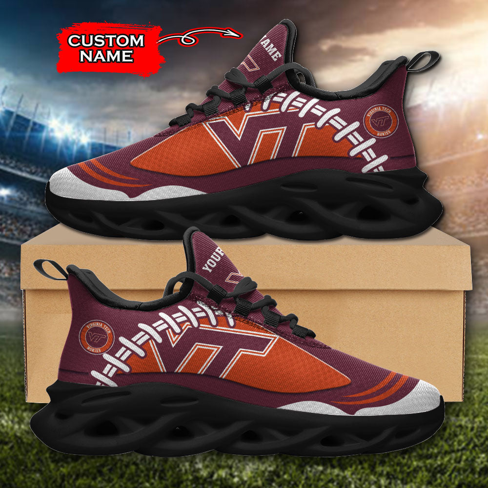 Ideafootwear Virginia Tech Hokies NCAA Max Soul Shoes Sneakers For Men And Women