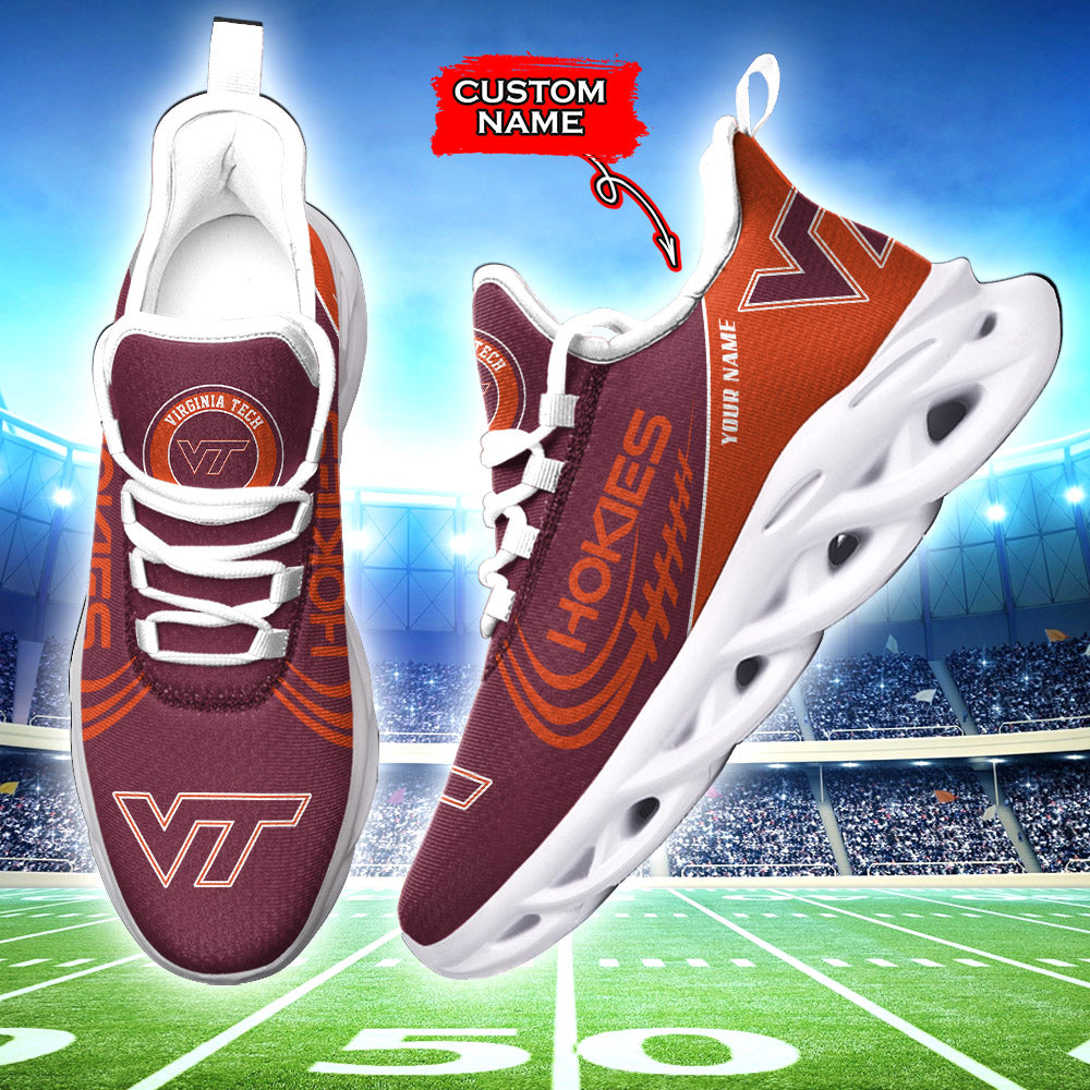 Ideafootwear Virginia Tech Hokies NCAA Max Soul Shoes Sneakers For Men And Women