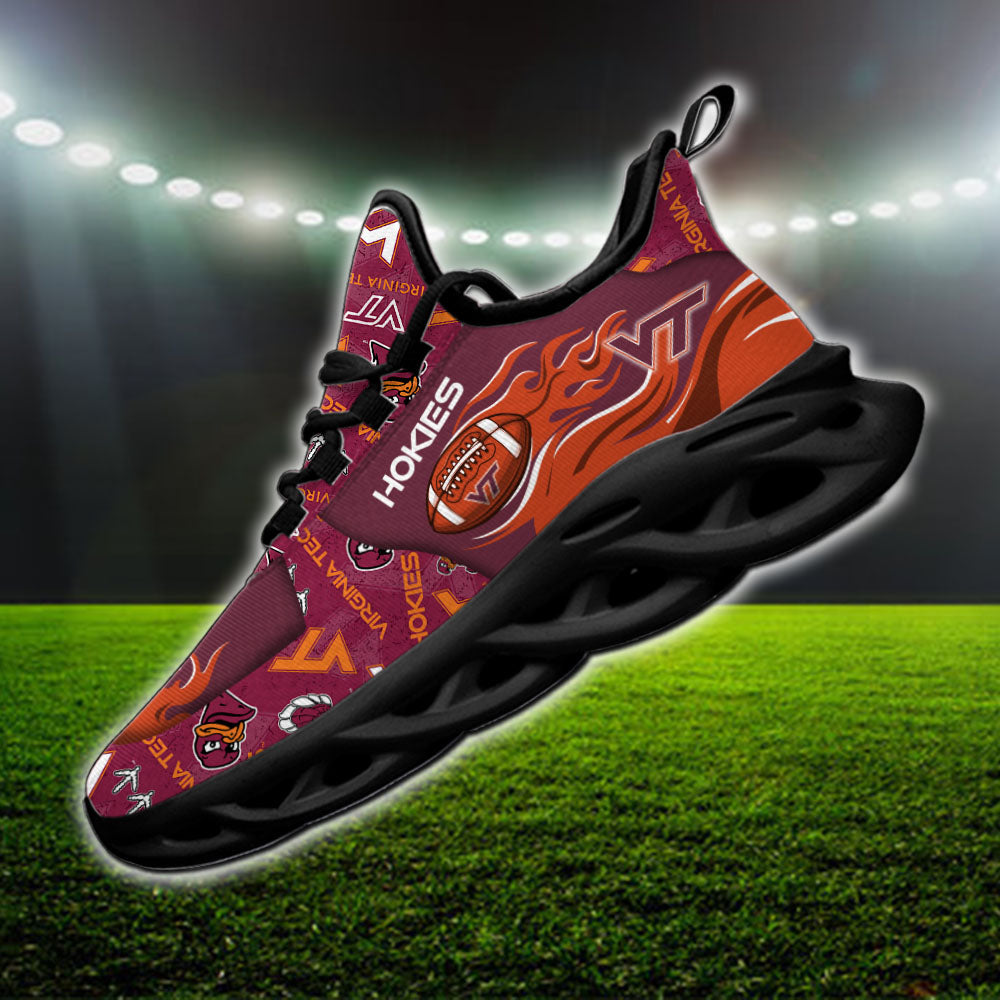 Ideafootwear Virginia Tech Hokies NCAA Max Soul Shoes Sneakers For Men And Women