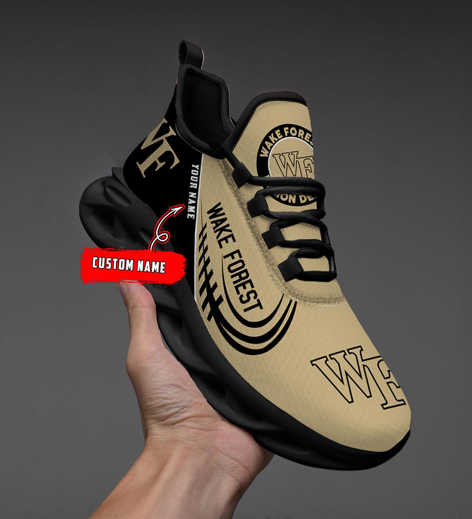Ideafootwear Wake Forest Demon Deacons Max Soul Shoes Sneakers For Men And Women